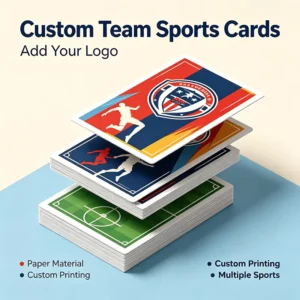 Custom Sport Cards with Holographic Printed Surface, 350gsm Glossy Paper, Custom Size, TCG Trading Cards