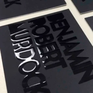 Custom Spot UV Debossed Business Card Printing China Manufacturer Competitive Price