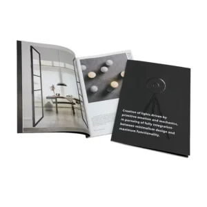 Custom Square Full-Color Offset Printed Brochure Catalogue, Perfect-Bound Booklet, ODM Service