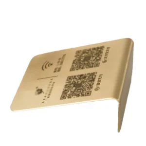 Custom Stainless Steel Tabletop QR Code Business Sign and Scan-to-Pay Holder