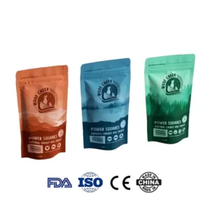 Custom Stand-Up Zipper Pouch Food-Grade Doypack Bag for Pet Snacks, Nuts, Dried Fruit, Tea, and Powder