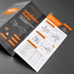 Custom Stapled Booklet Matte Paper Printed Product Instruction Manual for Equipment Accessory