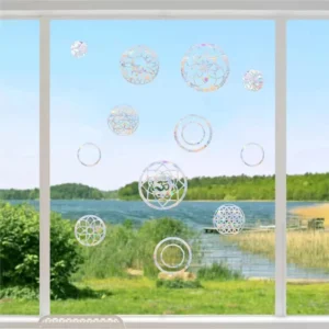 Custom Static Cling Window Stickers Non Adhesive Anti Bird Collision Stained Glass Decals Removable