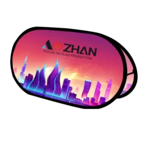 Custom Step-and-Repeat Fabric Pop-Up Straight Display Banner, Stretch Tension Backdrop for Exhibitions and Events