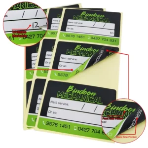 Custom Sticker Label Mechanical Maintenance Design Business Car Window Logo Printing Writing Sticker for Car Labels Maker
