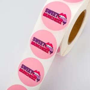 Custom Sticker Roll Waterproof Adhesive Vinyl Brand Logo Sealing Round Stickers for Cosmetic and Food Packaging