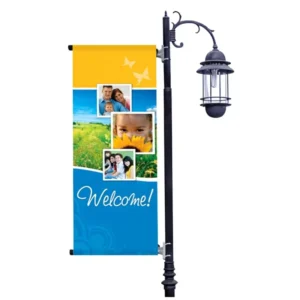 Custom Street Pole Banner Bracket Double-Sided Wind-Resistant Flag Stand