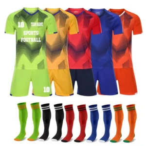 Custom Sublimation 100% Polyester Breathable Soccer Jersey Uniform Set with Logo