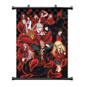 Custom Sublimation Printed 3D Anime Fabric Wall Scroll Poster with Metal Frame