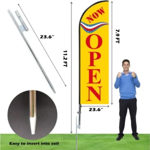 Custom Sublimation Tear Drop Beach Flag with Pole Kit