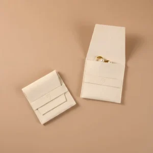 Custom Suede Microfiber Jewelry Pouch 8x8cm, Lightweight Square Storage Packaging