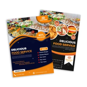 Custom Takeaway Restaurant Menu and Dining Poster Printing Service