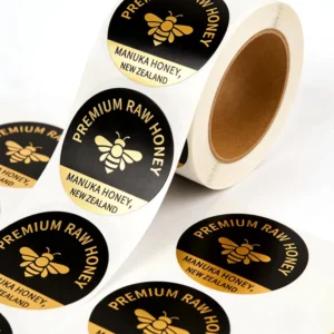 Custom Tamper Proof Seal Label Printing Self Adhesive Waterproof Food Product Bottle Roll Sticker for Bottle Jar