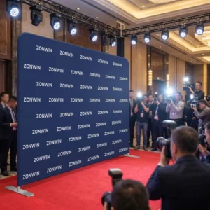 Custom Tension Fabric Stand Portable Photo Booth Backdrop Banner for Events and Exhibitions