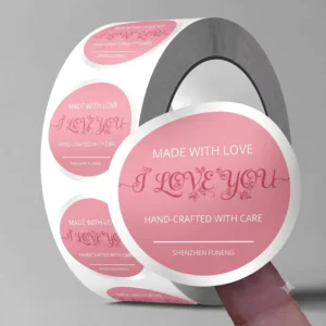 Custom Text Waterproof PVC Self-Adhesive Packaging Label Roll