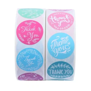 Custom Thank-You Logo Printing Decorative Vinyl Stickers