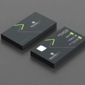 Custom Thank You Paper Business Cards, CMYK, Gold Embossing