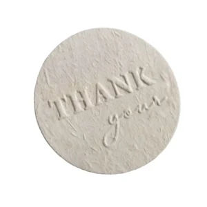 Custom Thank You Stickers, Specialty Paper with Gold Foil, Packaging Labels