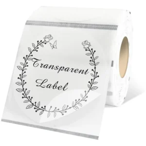 Custom Thermal Barcode Sticker Labels Square BOPP Waterproof Clear for Household Products and Groceries