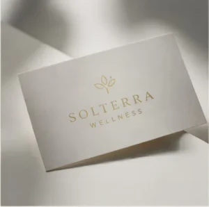 Custom Thick Paper Business Cards with Gold Foil and Matte Finish