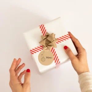 Custom Thickened Kraft Paper Self-Adhesive Rectangular Sealing Stickers for Cookie Bags and Baking Boxes