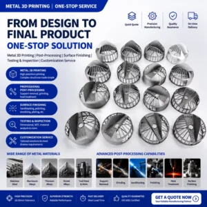 Custom Titanium and Aluminum Metal 3D Printing Service, SLM, SLS, SLA, 0.3mm Tolerance, STL, STEP, 3MF
