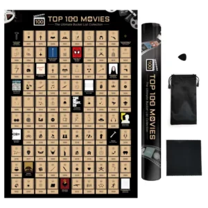 Custom Top Films of All Time 100 Movies Scratch-Off Poster
