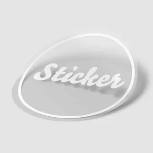 Custom Transparent Circular Waterproof Scratch-Resistant Vinyl Stickers for Packaging, Water Bottles, and Notebooks
