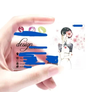 Custom Transparent Double-Sided Thin PVC Business Card with Color Printing