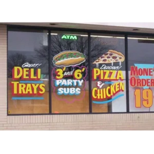 Custom Transparent Full Color Printed Window Sticker PVC Vinyl Window Decal Advertising for Shop Festival Celebration