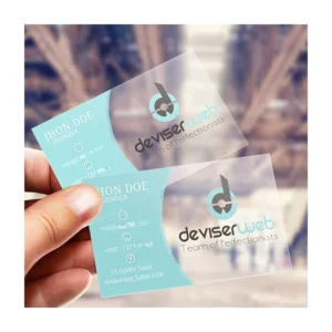 Custom Transparent PVC Business Card Printing