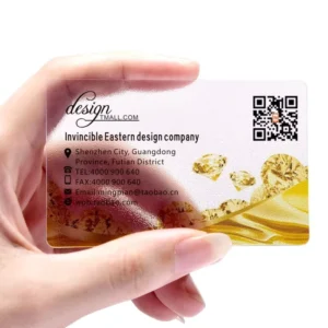 Custom Transparent PVC Business Card Printing Service with Logo