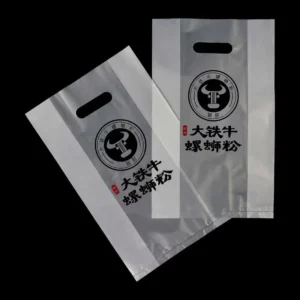 Custom Transparent Shopping Single-Layer Plastic Bags with Logos