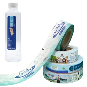 Custom Transparent Vinyl Logo Plastic Water Bottle Sticker Labels Waterproof PVC Glass Fruit Juice Beverage Jar Bottle