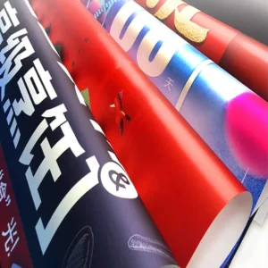 Custom UV Digital Printing PVC Poster Prints Self-Adhesive Vinyl Roll Wall Sticker for Advertising