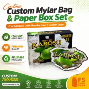 Custom UV Glossy Recyclable Die-Cut Resealable Ziplock 3.5g Mylar Pouch with Holographic Printing and Soft-Touch Finish