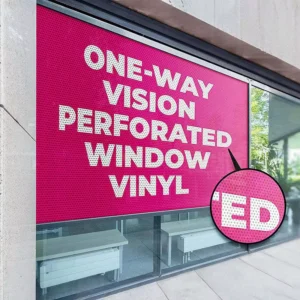 Custom UV Print Micro-Perforated One-Way Vision Window Sticker Waterproof Film