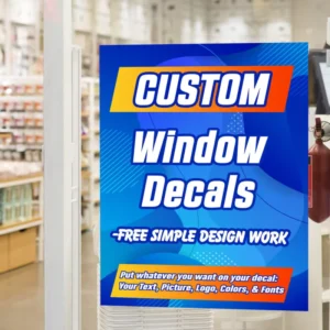 Custom UV Printed Vinyl Window Graphics Large Wall Decals Waterproof Stickers Eco Friendly Promotional Window Decor
