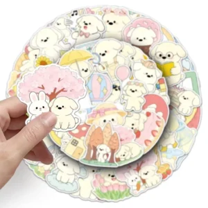 Custom UV Printed Waterproof Cartoon Stickers with Adhesive Backing for Journal and Laptop Decoration Eco-Friendly Vinyl