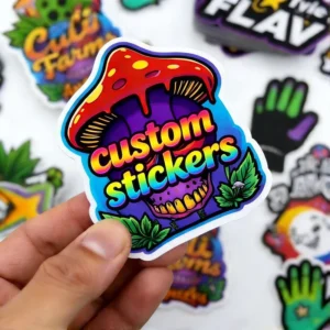 Custom UV-Resistant Waterproof PVC Vinyl Die-Cut Self-Adhesive Logo Label Stickers