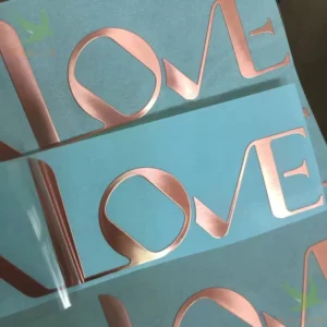 Custom UV Transfer Sticker with Gold Foil, Waterproof Electroformed Nickel Metal, 3D Logo Label