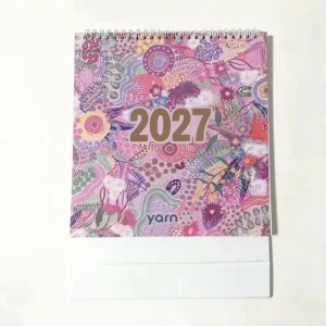 Custom Ultra sensory Paper Printing Gold Stamp Desktop Calendar Desk Advent Calendar Table Calendar