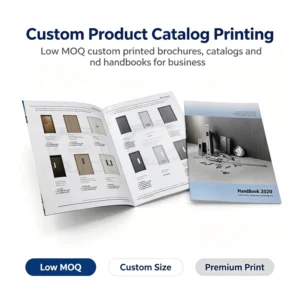 Custom User Handbook Offset Litho Printing Two Sided Brochure Pamphlet Catalogue Booklet Flyer Print Service