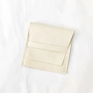 Custom Velvet Jewelry Envelope Pouch with Flap and Matching Holding Band Suede-like Soft Texture