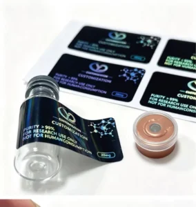 Custom Vial Bottle Labels, 2ml 3ml 10ml Waterproof Holographic Printed Adhesive Stickers