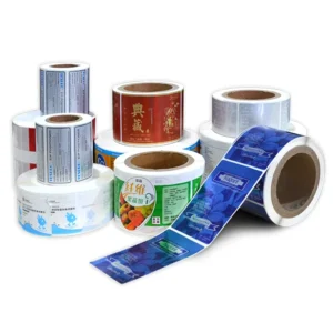 Custom Vinyl Adhesive Roll Labels Round Transparent Gold Foil Inkjet