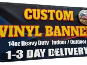 Custom Vinyl Banner 14oz Heavy Duty Waterproof Indoor Outdoor Full Color Printed for Business Advertising