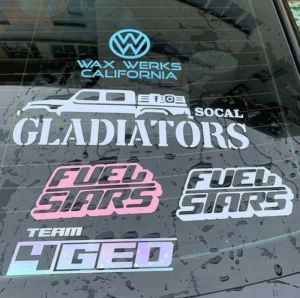 Custom Vinyl Car and Window Decal Stickers with Different Logos for Outdoor Use