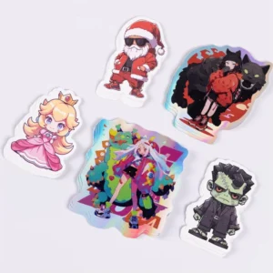 Custom Vinyl Die-Cut Paper-Cut Cartoon Stickers Bright Glossy Stickers