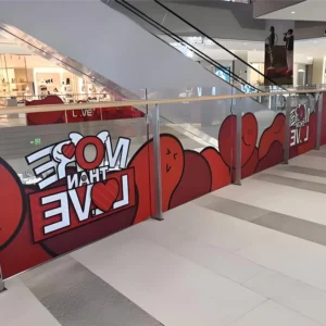 Custom Vinyl Electrostatic Stickers for Shopping Mall Building Decoration UV Transparent Waterproof Eco Friendly Window Stickers